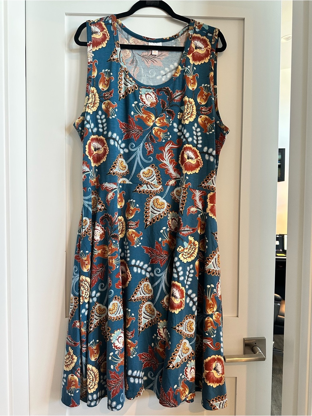 LuLaRoe Teal Floral Nikki